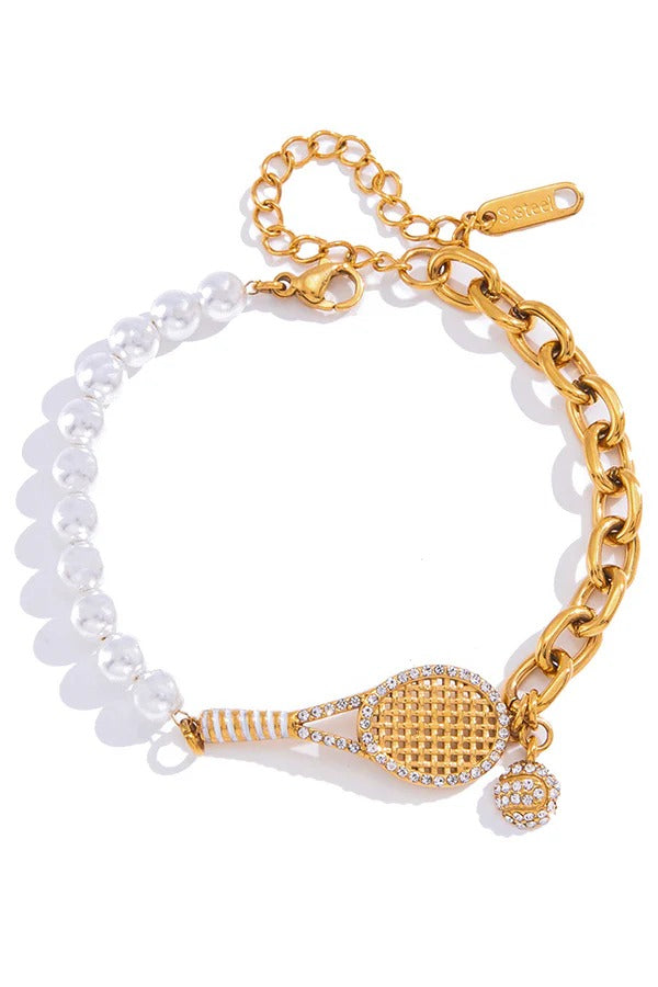 Pulsera de acero inoxidable con circonitas