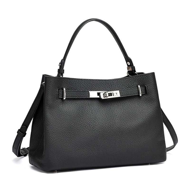 Bolso clutch satchel de piel