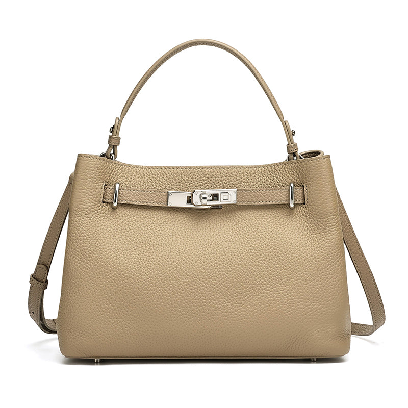 Bolso clutch satchel de piel
