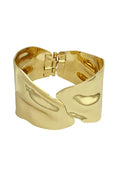 Pulsera abierta de diseño irregular entrecruzado