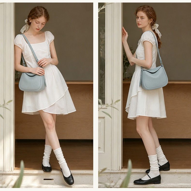 Bolso bandolera saddle de piel