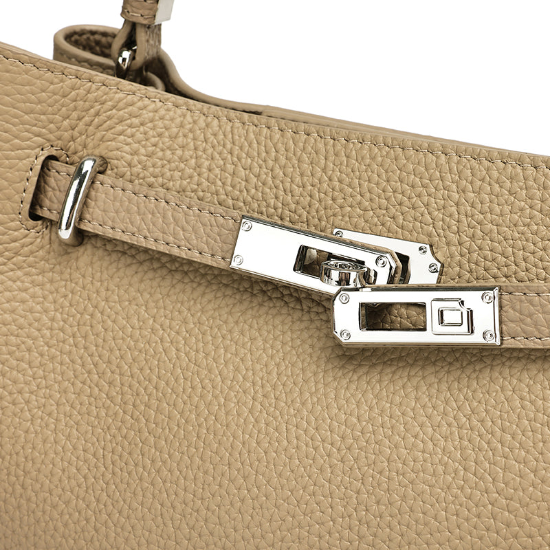 Bolso clutch satchel de piel