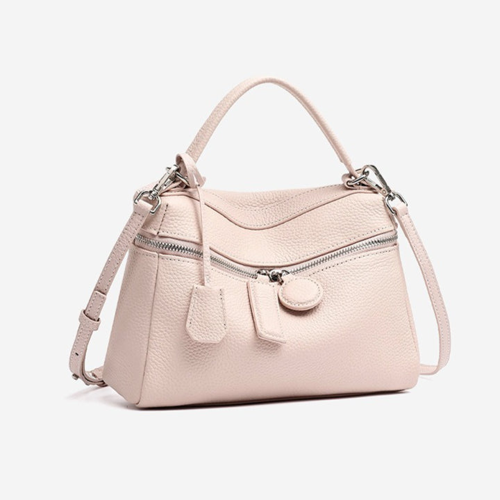 Bolso clutch cuadrado tipo almohada de piel