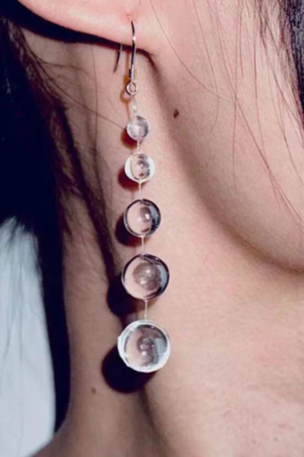 Pendientes de cristal en forma de gota