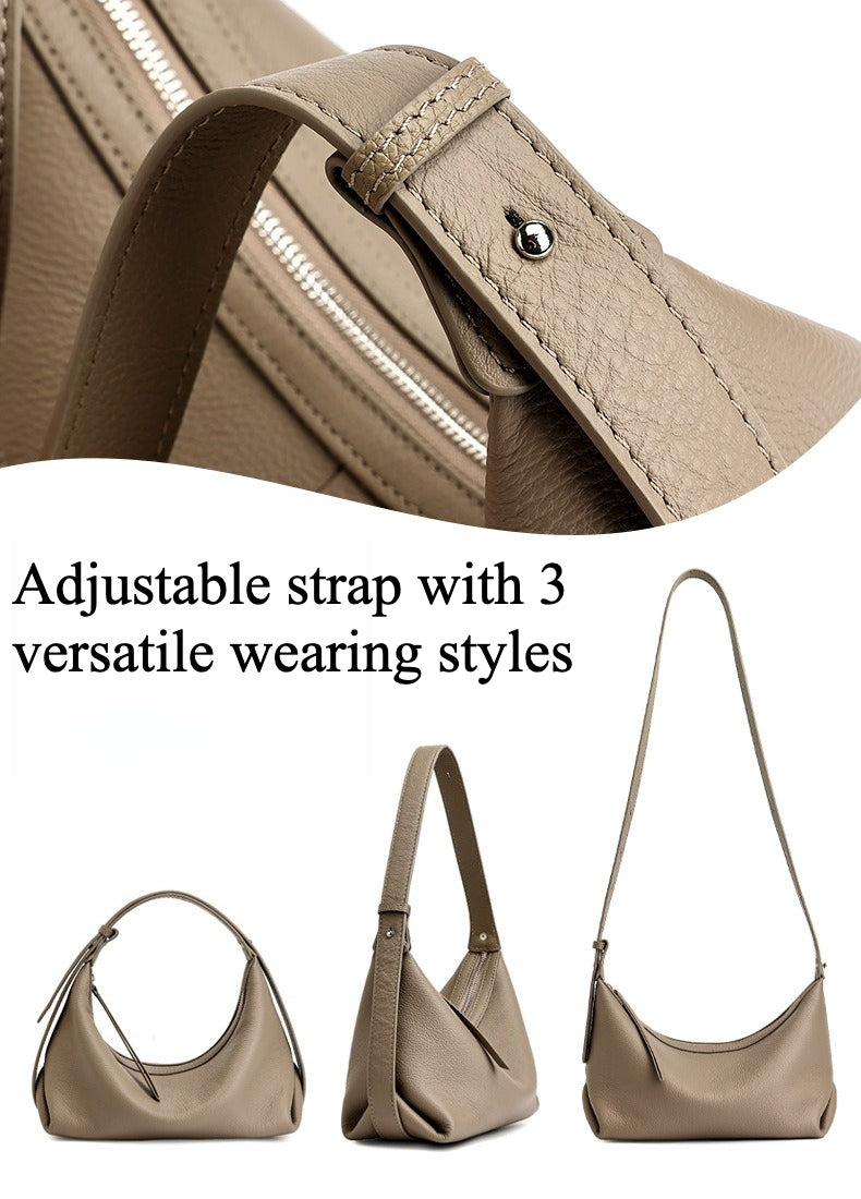 Bolso hobo de piel granulada