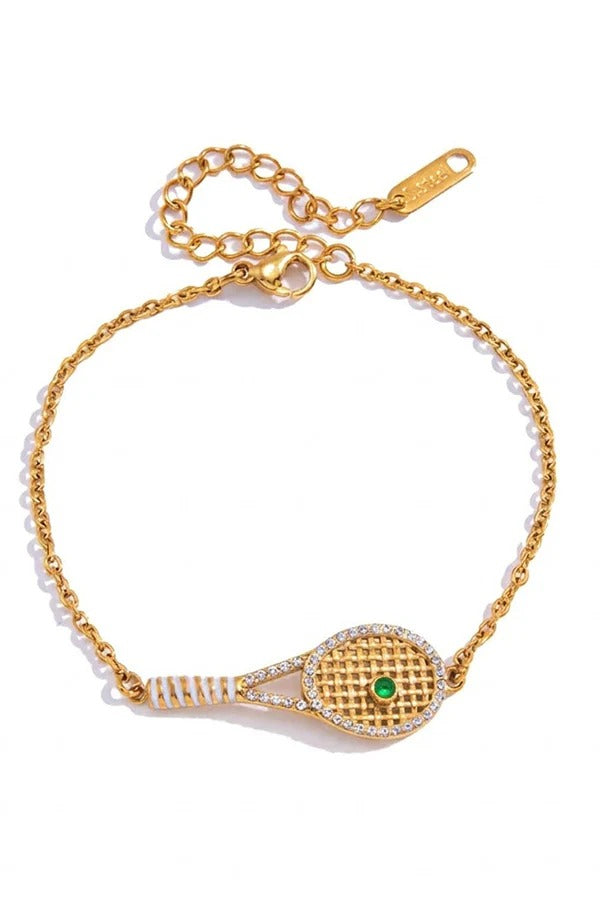 Pulsera de acero inoxidable con circonitas