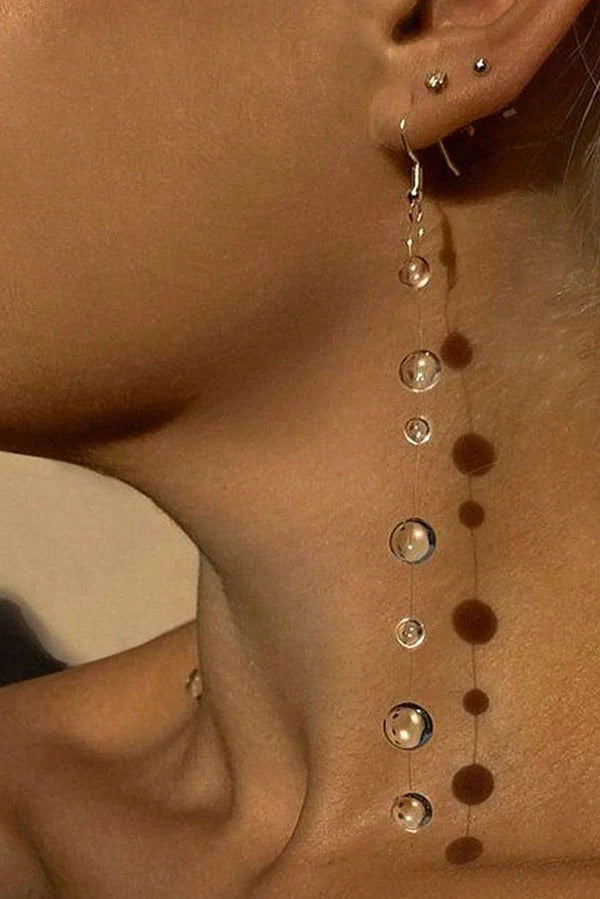 Pendientes de cristal en forma de gota