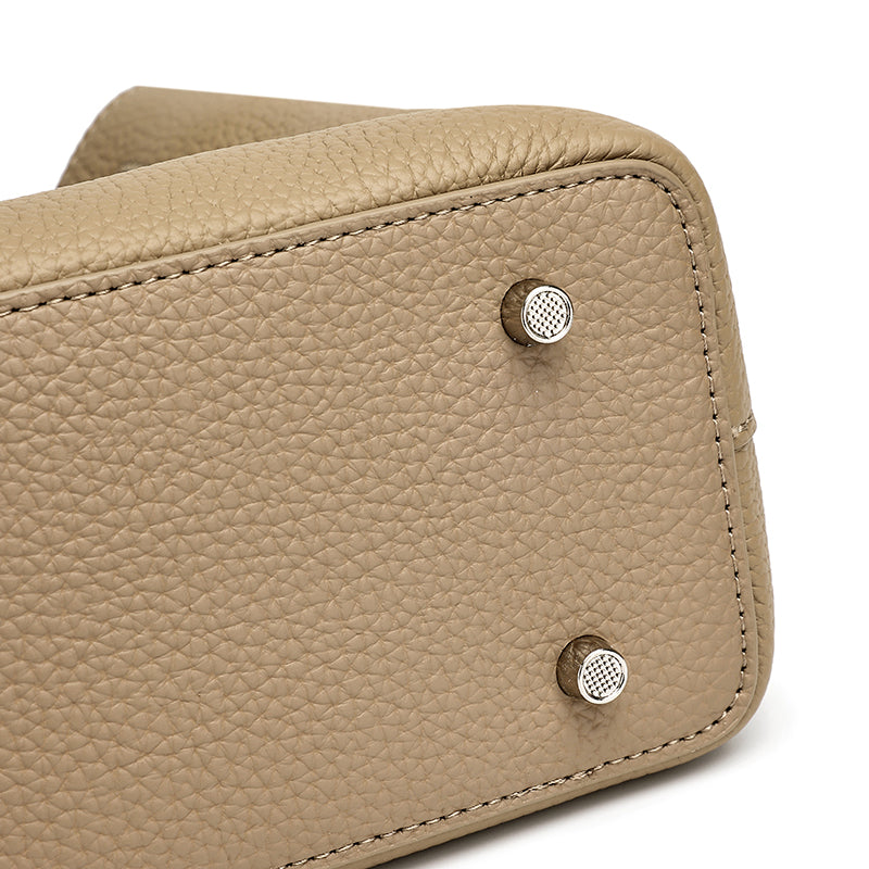 Bolso clutch satchel de piel