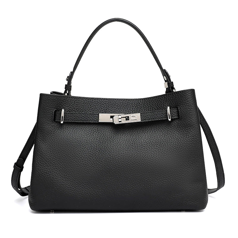 Bolso clutch satchel de piel
