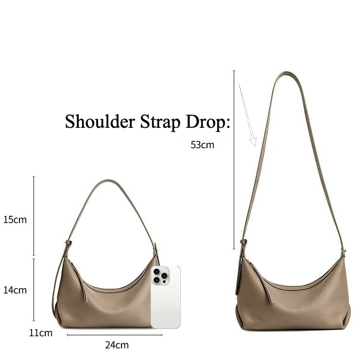 Bolso hobo de piel granulada